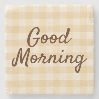 Soft Beige Chequered Morning Coasters – Minimalist