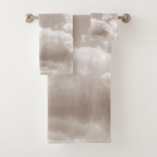 Soft Beige Clouds 5 #clouds #art  Bath Towel Set