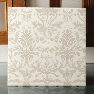 Soft Beige Damask Tile