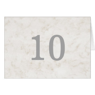 Soft Beige Elegant Marble Table Number