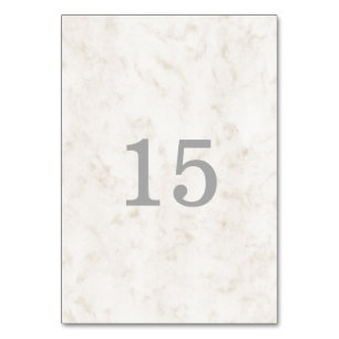 Soft Beige Elegant Marble Wedding Table Number