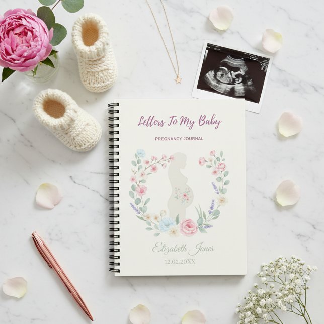 Soft Beige Floral Pregnancy Journal Keepsake (Creator Uploaded)