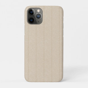 Soft Beige Herringbone Pattern  iPhone 11 Pro Case