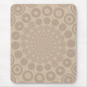 Soft Beige Spiral Mousepad