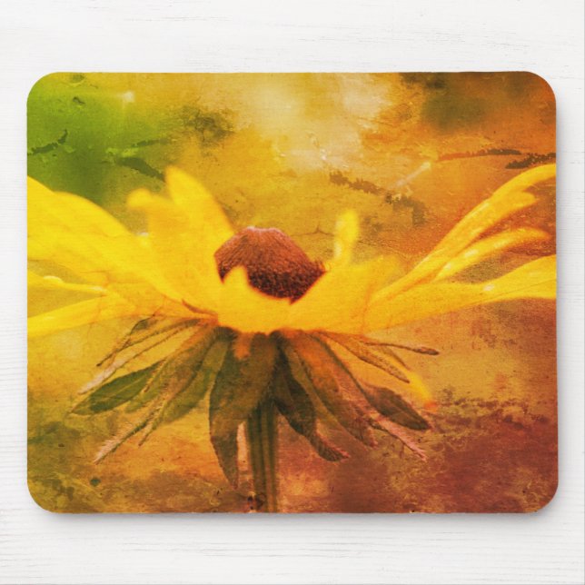 Soft Black Eyed Susan Flower Art Mouse Mat (Front)