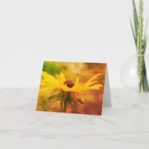 Soft Black Eyed Susan Flower Blank Note Card