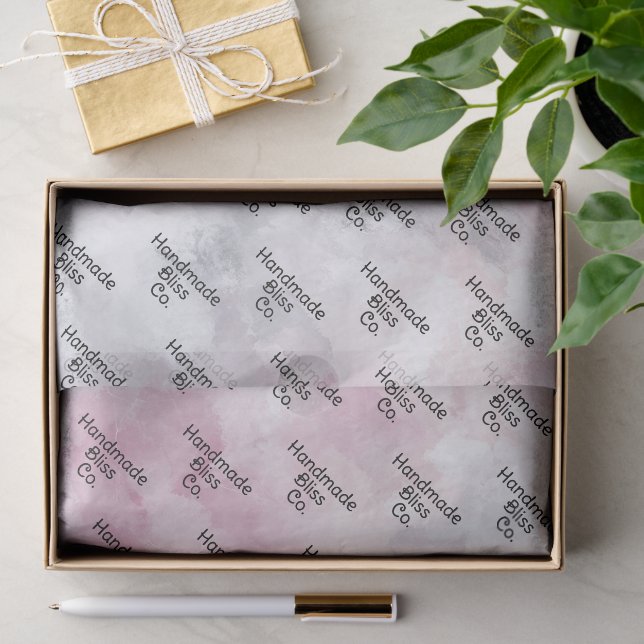 Soft Black Red Marble Tissue Paper (Gift)