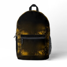 Soft Black Watercolor Gold Splash Elegant