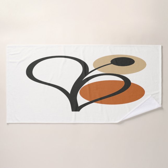 Soft Bloom Contemporary Botanical  Bath Towel (Bath Towel)