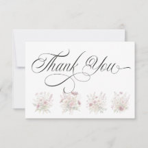 Soft Blooms Spring Floral Thank You Card