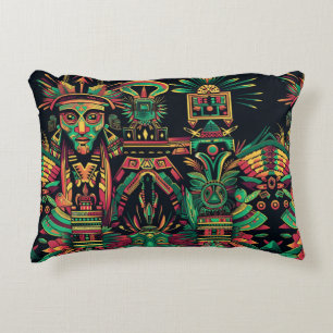 Soft Blue "Ancestral Paradigm" Plush Accent Cushio Decorative Cushion