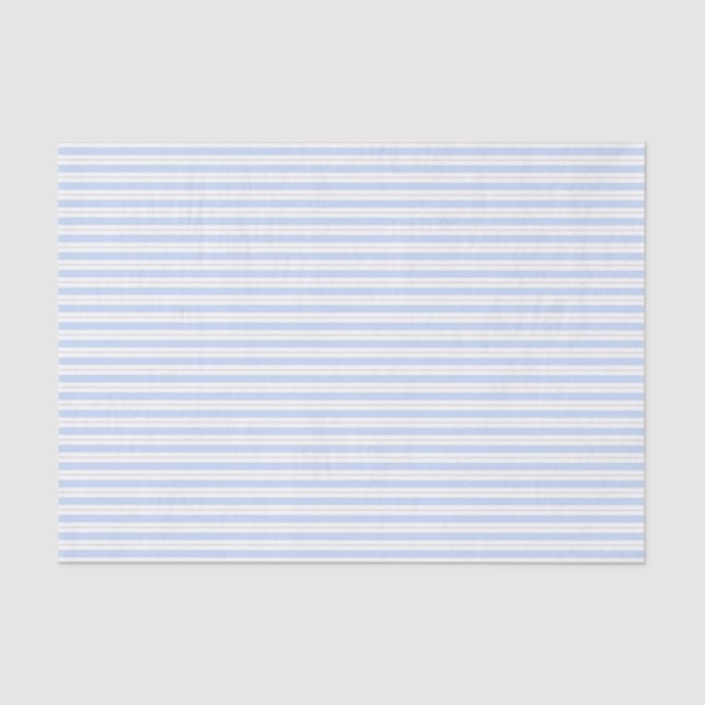 Soft Blue and Grey Pinstripe Tissue Paper (Front)