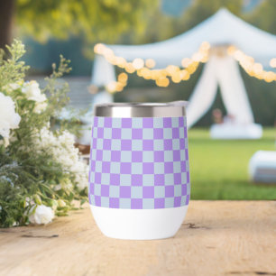 Soft Blue and Lavender Chequered
