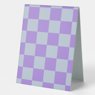 Soft Blue and Lavender Chequered