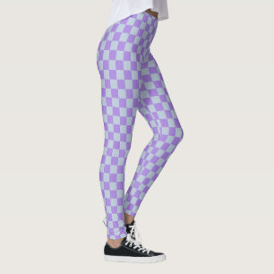 Soft Blue and Lavender Chequered Leggings