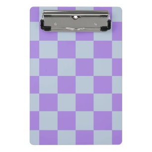 Soft Blue and Lavender Chequered Mini Clipboard