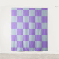 Soft Blue and Lavender Chequered