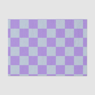 Soft Blue and Lavender Chequered Tissue Paper