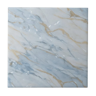 Soft Blue Beige Marble Stones Ceramic Tile