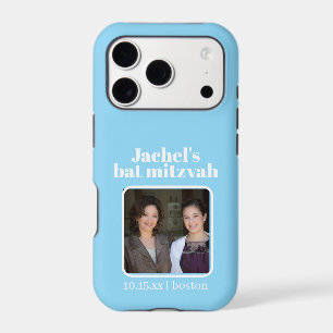 Soft Blue Bold Typography Bat Mitzvah