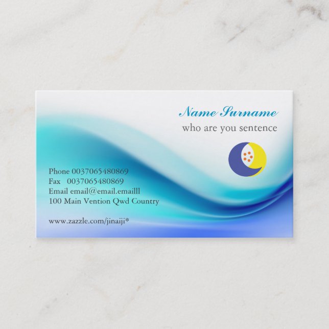 soft blue business card (Front)