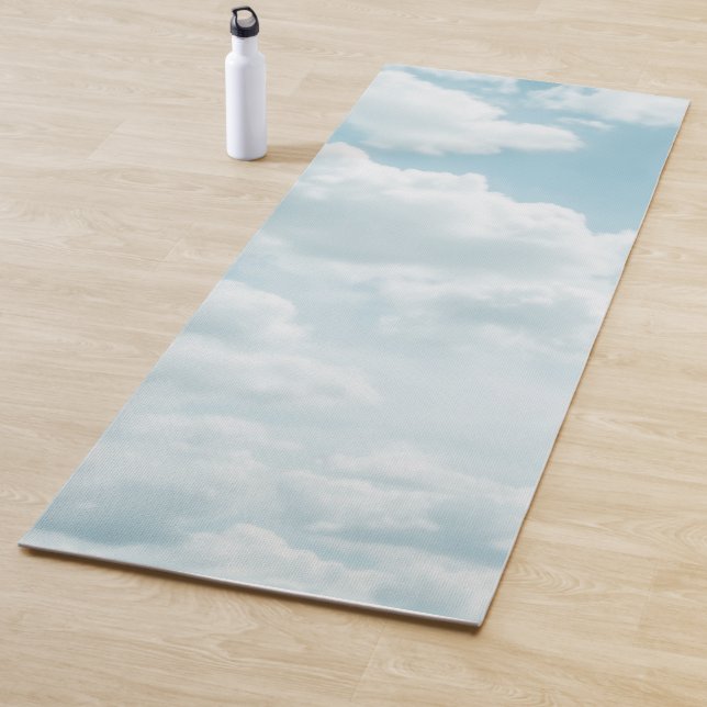 Soft Blue Clouds #2 #clouds #wall #art Yoga Mat (In Situ)