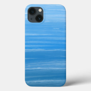 Soft Blue Coastal Waves Abstract Art Phone Case