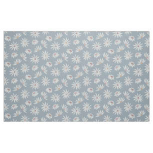 Soft Blue Daisies   Cottage Core Fabric