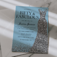 Soft Blue Elegance 50th Birthday Party