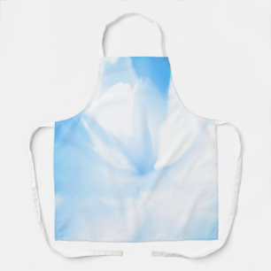 Soft Blue Floral All-Over Print Apron