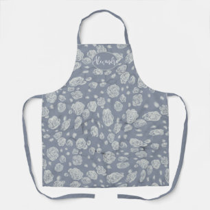 Soft Blue Floral Water’s Apron