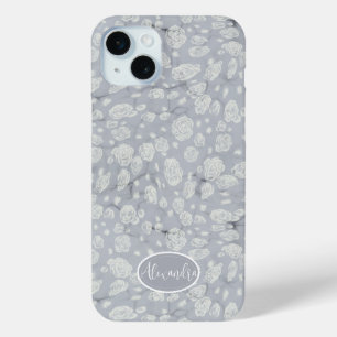 Soft Blue Floral Waters iPhone 15 Mini Case