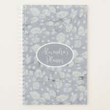 Soft Blue Floral Waters Diary Planner