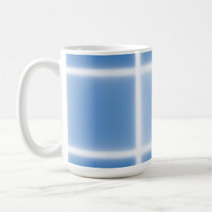 Soft Blue Grid Tile Pattern Coffee Mug