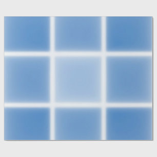Soft Blue Grid Tile Pattern Wrapping Paper