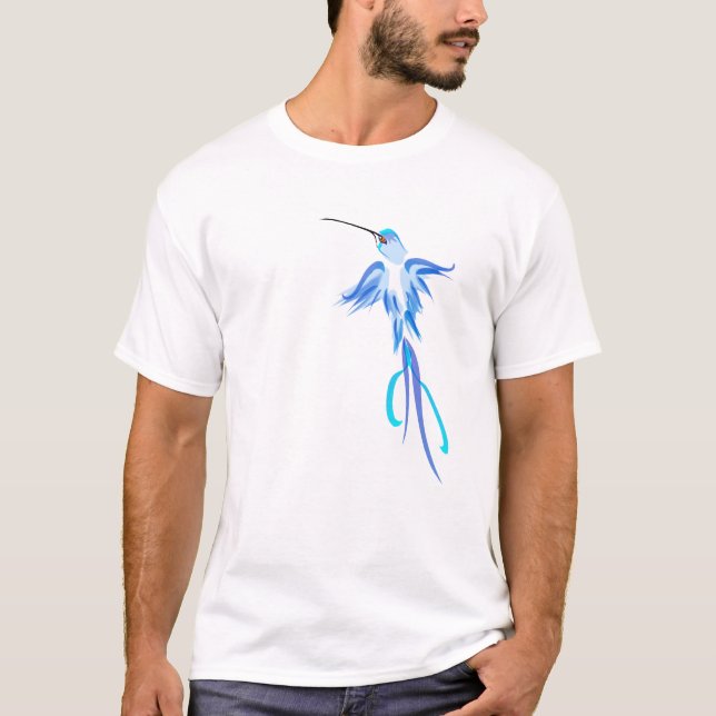 Soft Blue Humming Bird Shirts (Front)