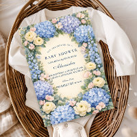 Soft Blue Hydrangea Elegance Baby Shower