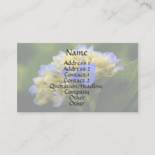 Soft Blue Hydrangea Floral Business Card