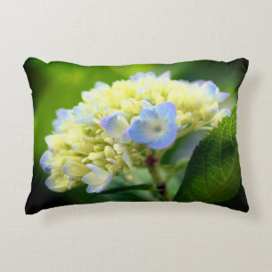 Soft  Blue Hydrangea Flower   Decorative Cushion