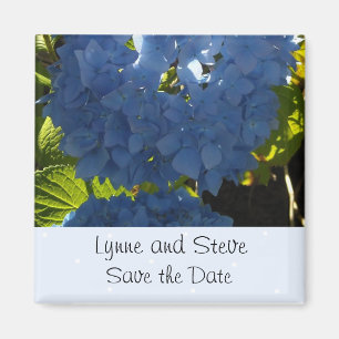Soft Blue Hydrangea Save the Date Magnet