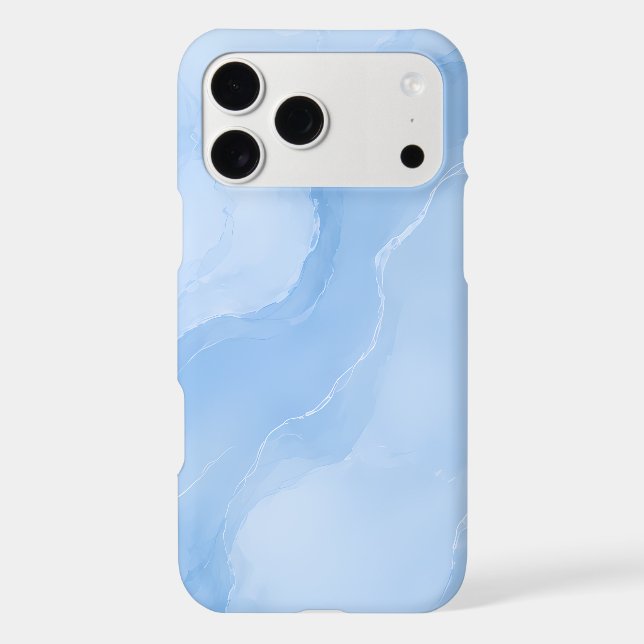 Soft Blue Marble Abstract Pattern (Back)