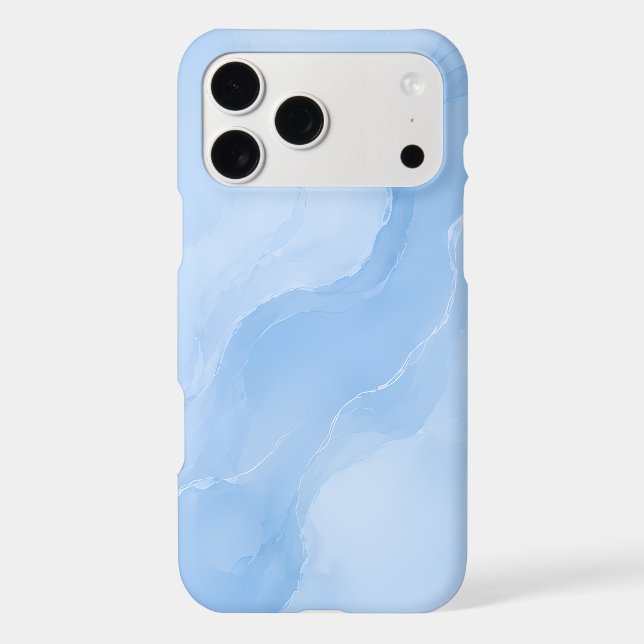 Soft Blue Marble Abstract Pattern (Back)