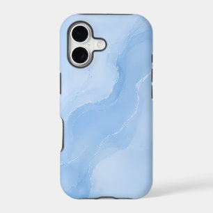 Soft Blue Marble Abstract Pattern