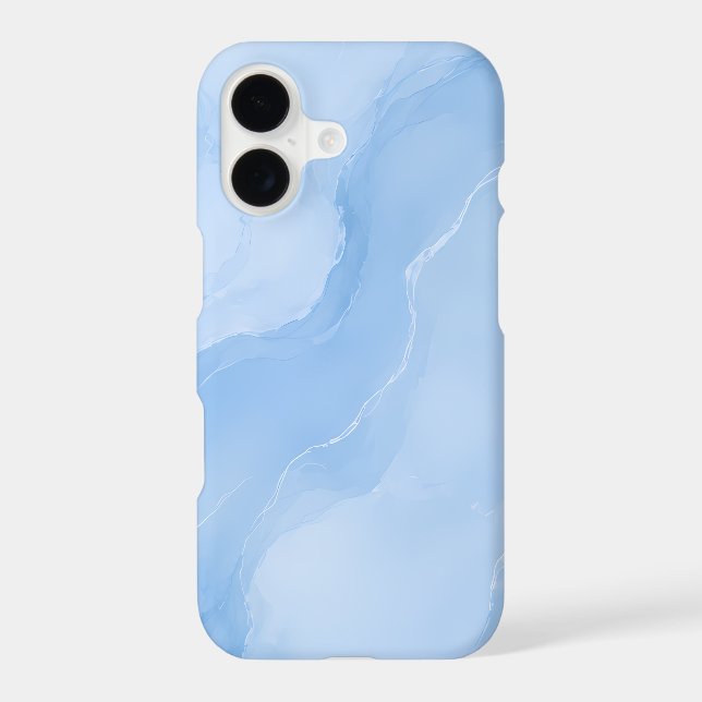 Soft Blue Marble Abstract Pattern (Back)