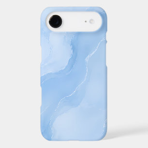 Soft Blue Marble Abstract Pattern
