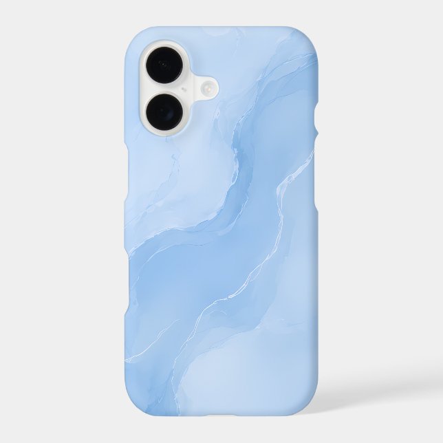 Soft Blue Marble Abstract Pattern (Back)