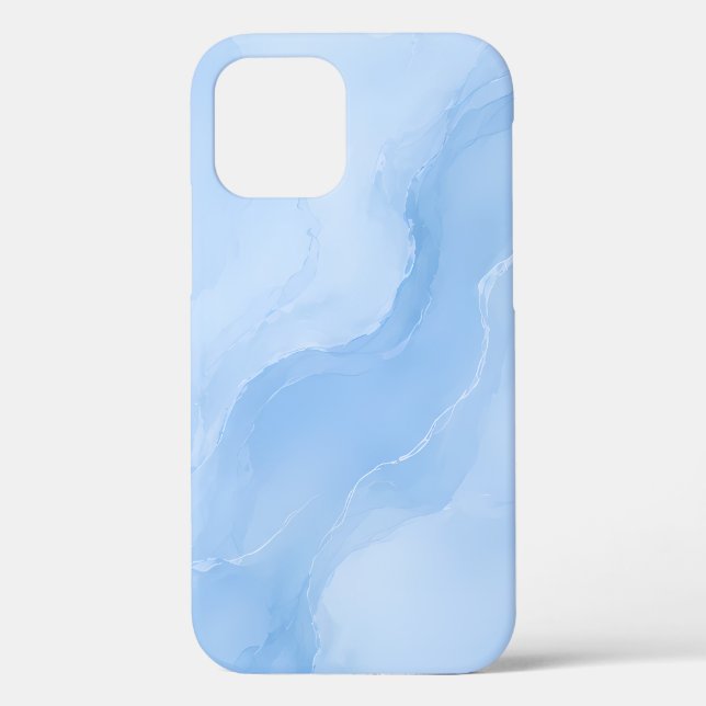 Soft Blue Marble Abstract Pattern Case-Mate iPhone Case (Back)