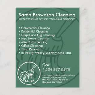 Soft Blue Minimal Home Cleaning House Keeper Flyer