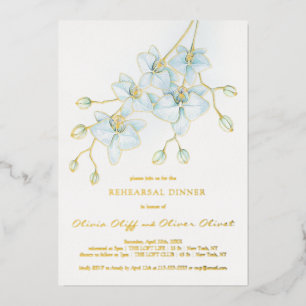 Soft Blue Orchid Rehearsal Dinner