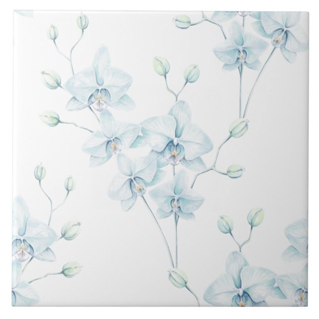 Soft Blue Orchid Tile (Front)